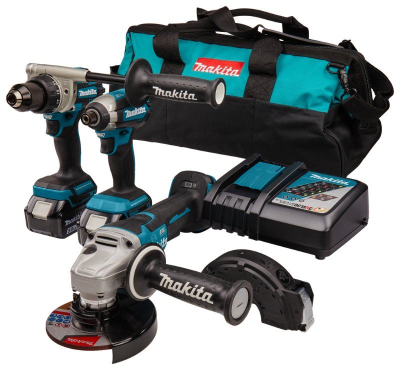 Makita DLX3156TX1 18V Li-ion accu 3 delige combiset (2x 5.0 Ah) in tas