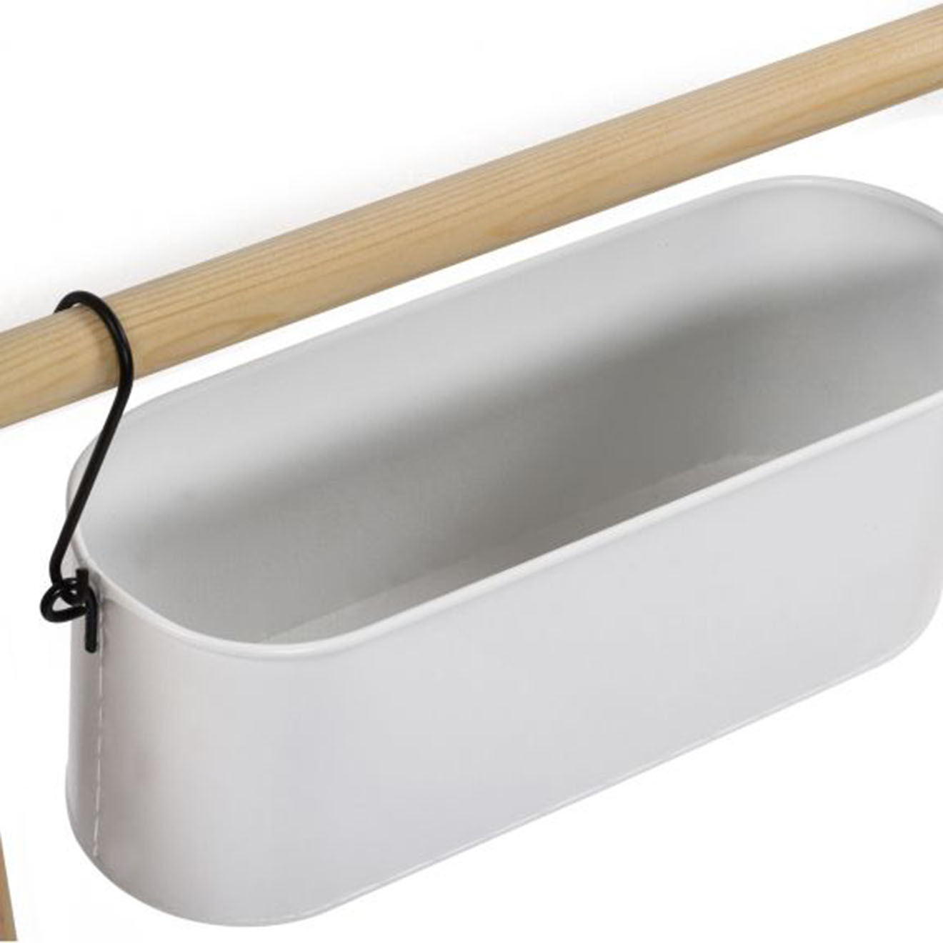 Pratik Garden Echelle bois déco avec 5 pots - 43x4x100 cm