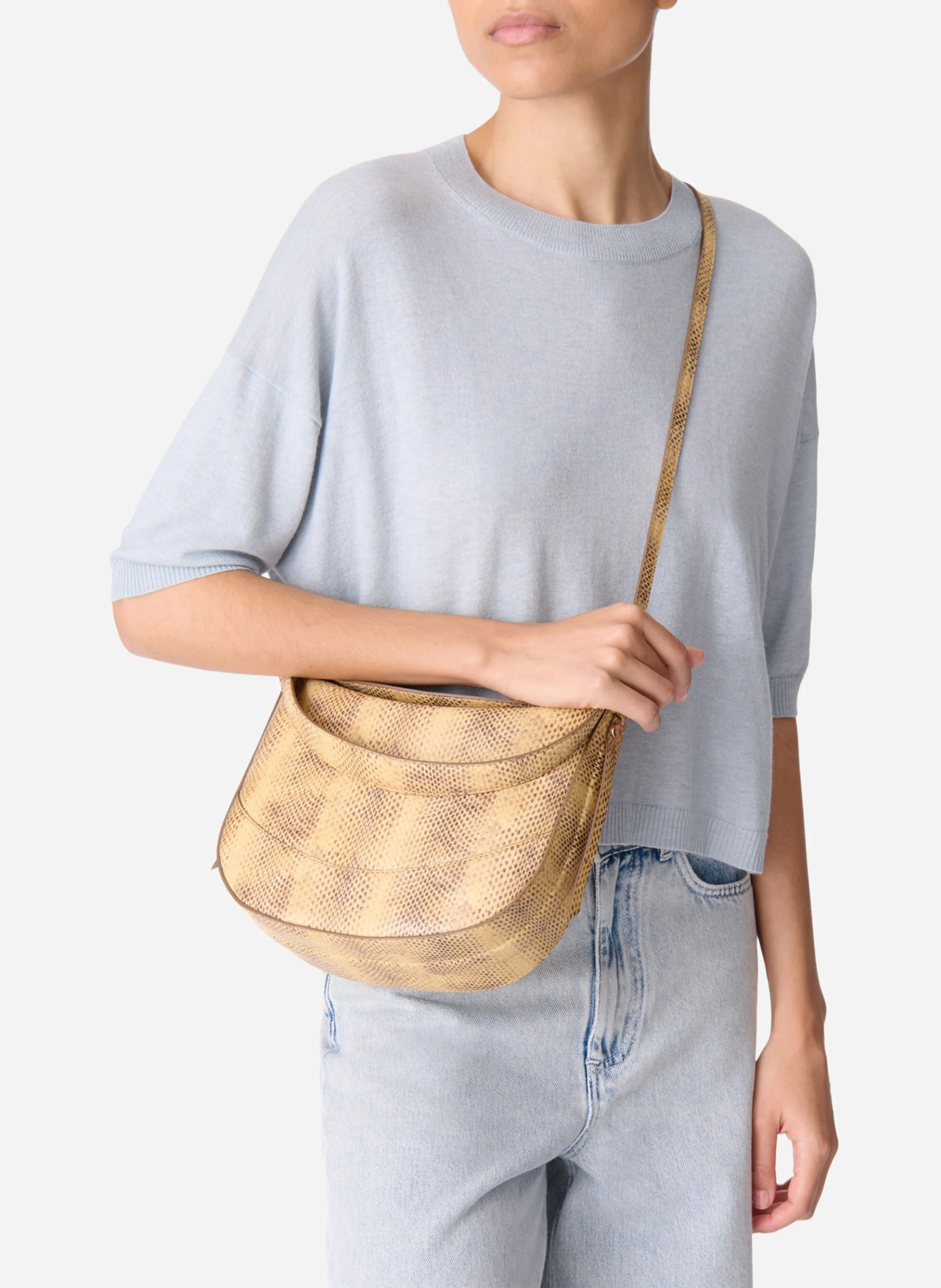Sac en cuir imprimé | Orange
