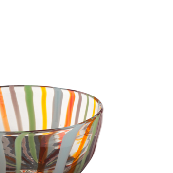 Schaal glas multicolor 21x21x14,5cm