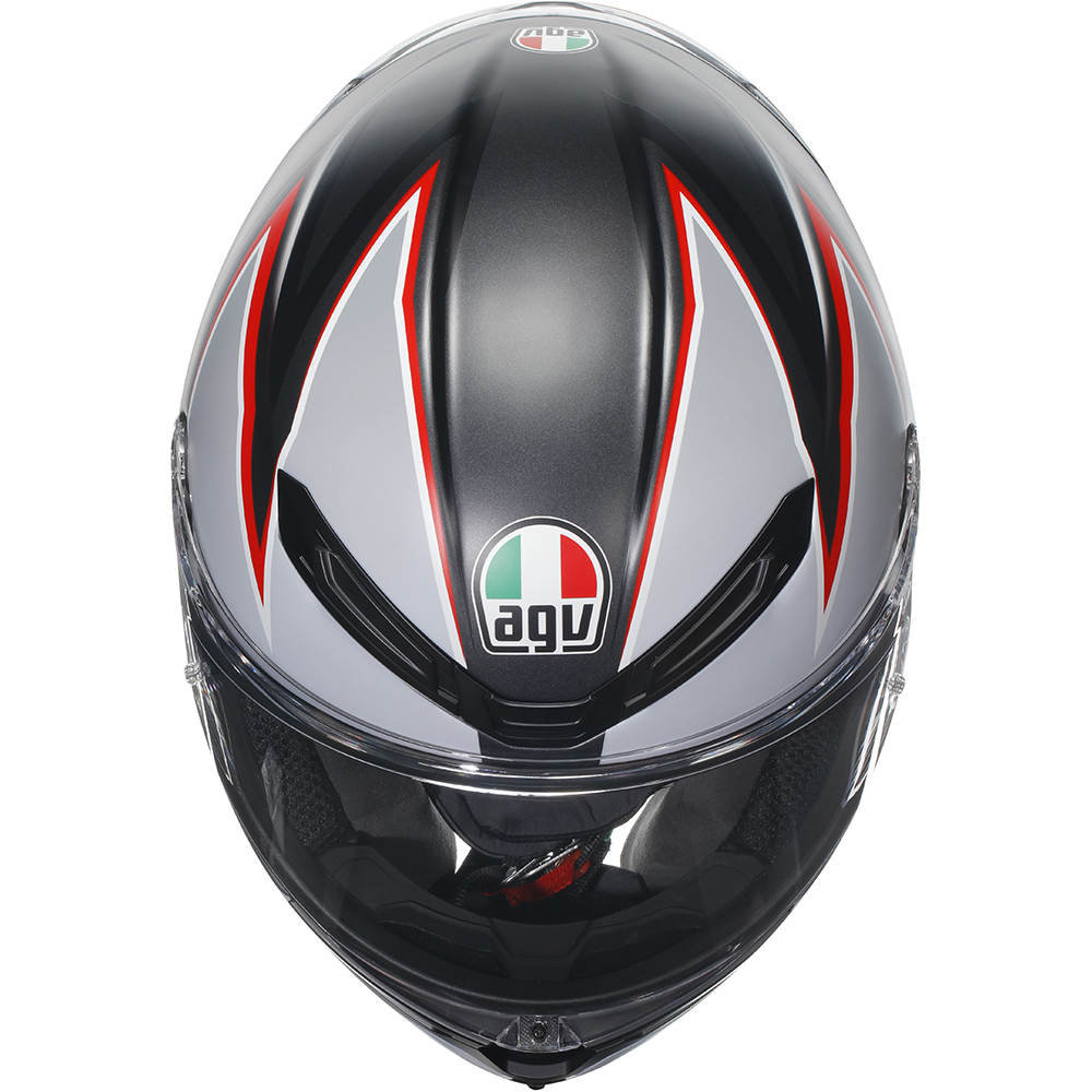 AGV - Casque K6 S Flash Gris / Noir Mat / Rouge
