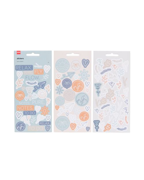 3 feuilles d’autocollants 19x10 graphique