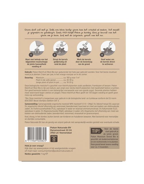 Pokon Bio Kleinfruitmest - Meststoffen - 1 kg