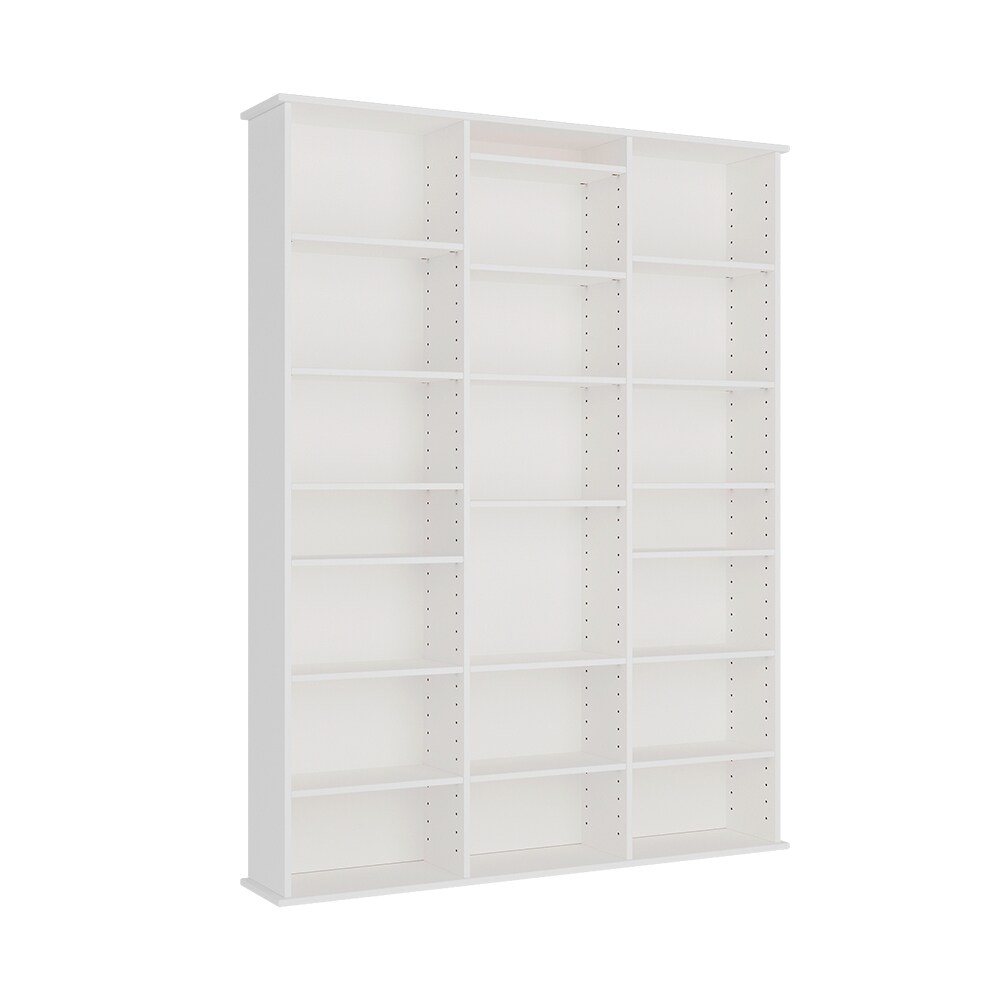 ViccoCD-Regal Anna, 105 x 136 cm, Weiß, Standregal mit 21 Fächern für 800 DVDs