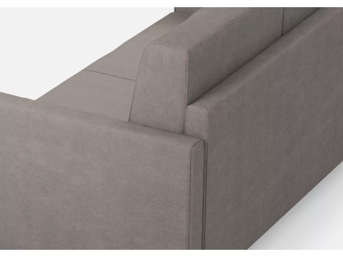 Canapé d'angle moderne italien tissu gris Korane - 5 tailles-Taille 241x241 cm