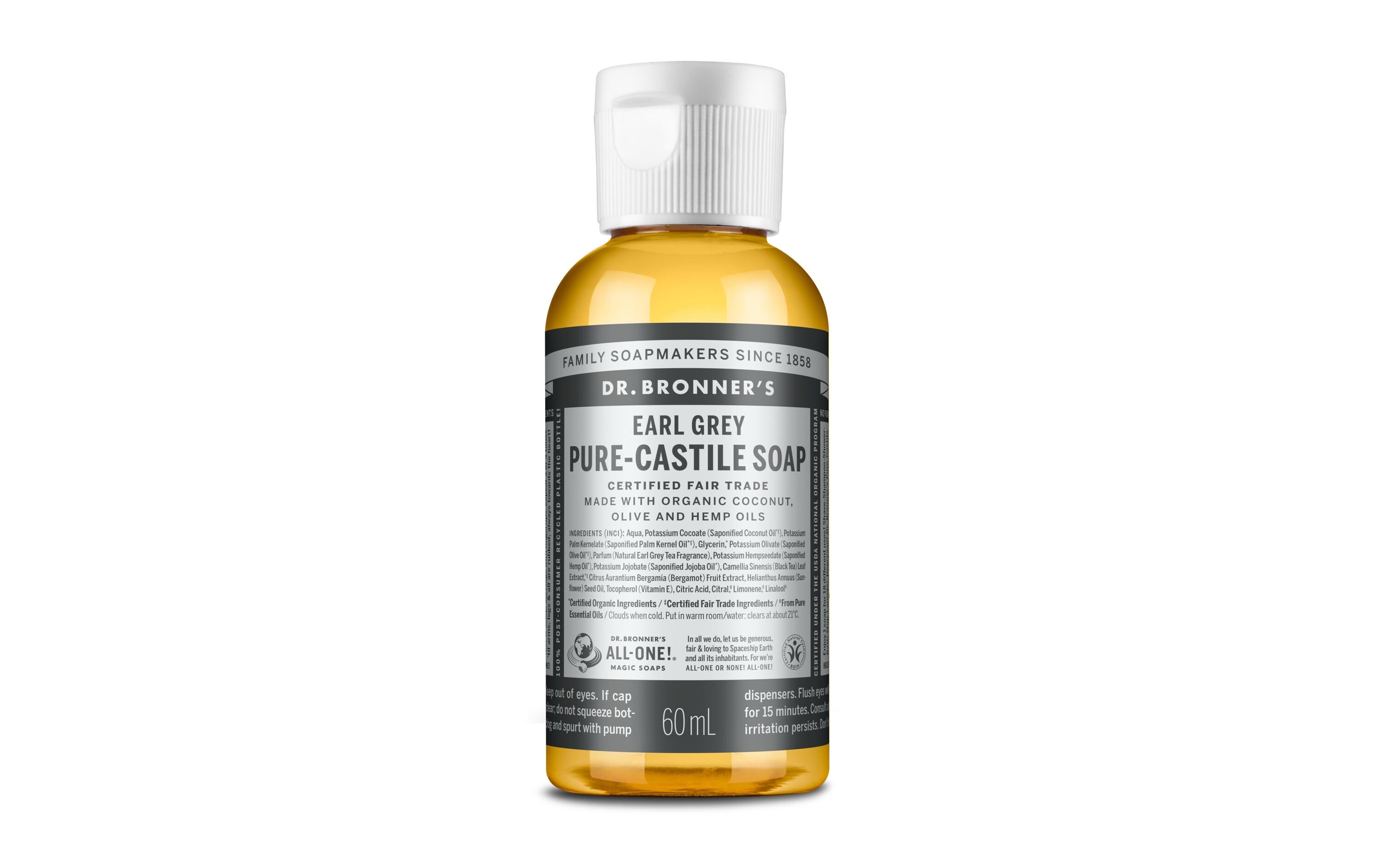 Flüssigseife 18 in 1 Earl Grey 60 mlReine Naturseife mit dem süssen Duft von Pfirsich und frischer Bergamotte
