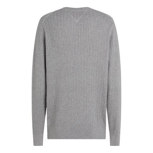 Tommy Hilfiger Herringbone Structure Pullover, Medium Grey Heather, XXL