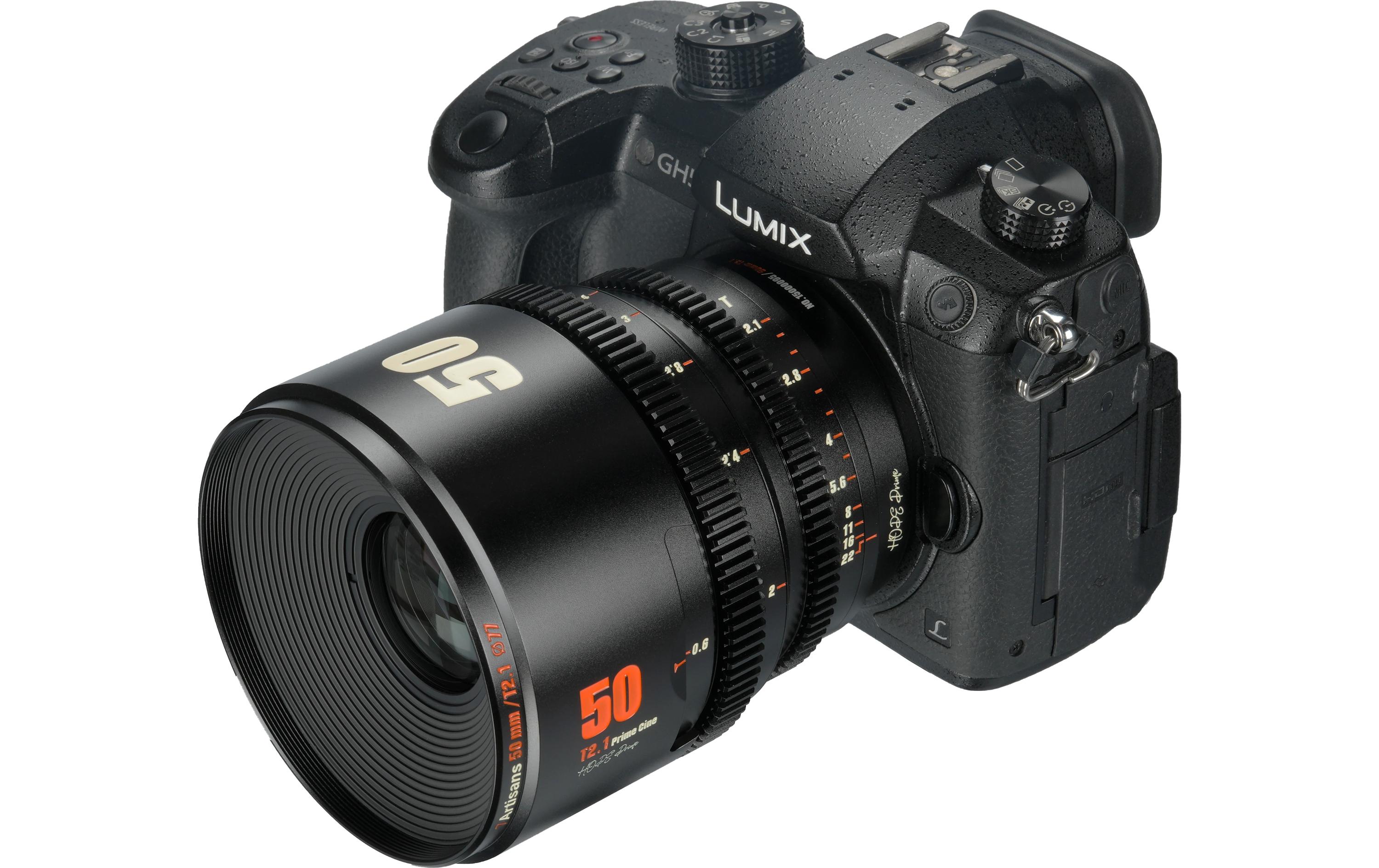 Festbrennweite 50mm T/2.1 – MFT<br>Kompaktes, leichtes Objektiv für Kameras mit Super35-Sensoren