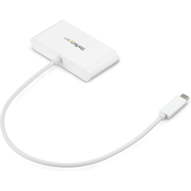StarTech.com Hub USB-C à 3 ports avec Gigabit Ethernet - USB 3.0 (5Gbps) - USB-C vers 3x USB-A - Blanc