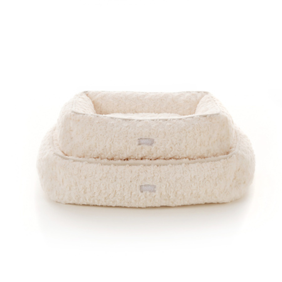 Cama super macia para filhotes Leeby com almofada removível.