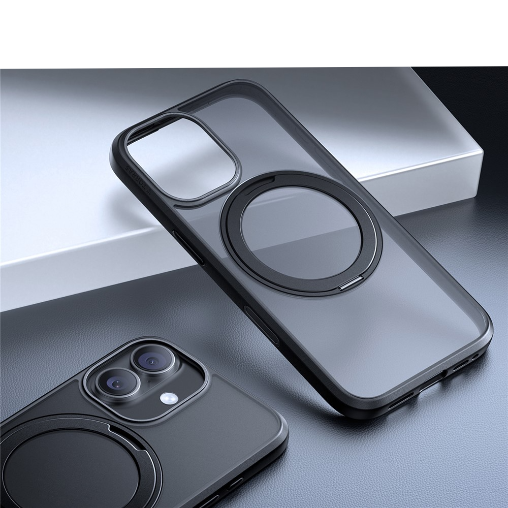 iPhone 17 Upro Ostand Pro MagSafe Hybrid Hardcase Hülle Ring Stand   Kickstand - Schwarz