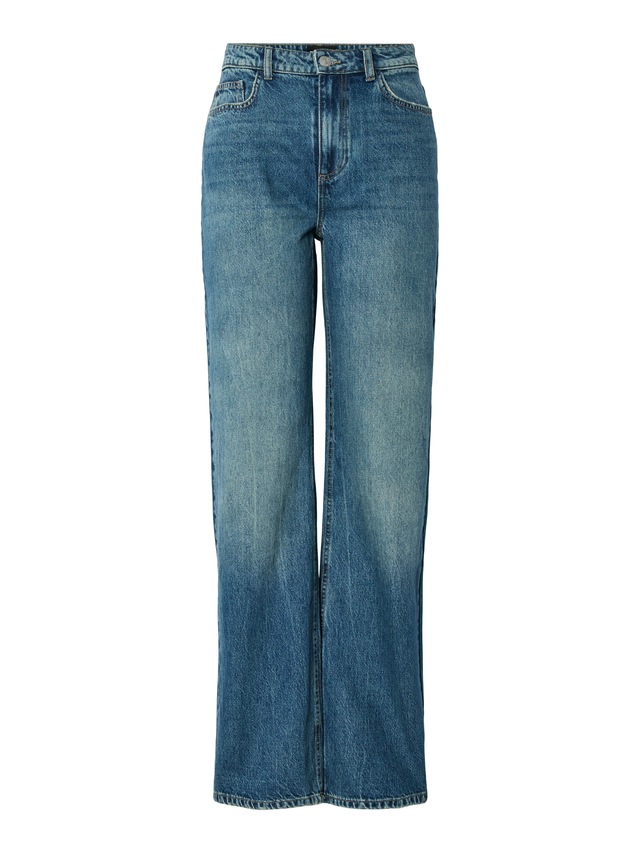 pieces High-waist-Jeans »PCKATE HW STRAIGHT JEANS MB NOOS BC«