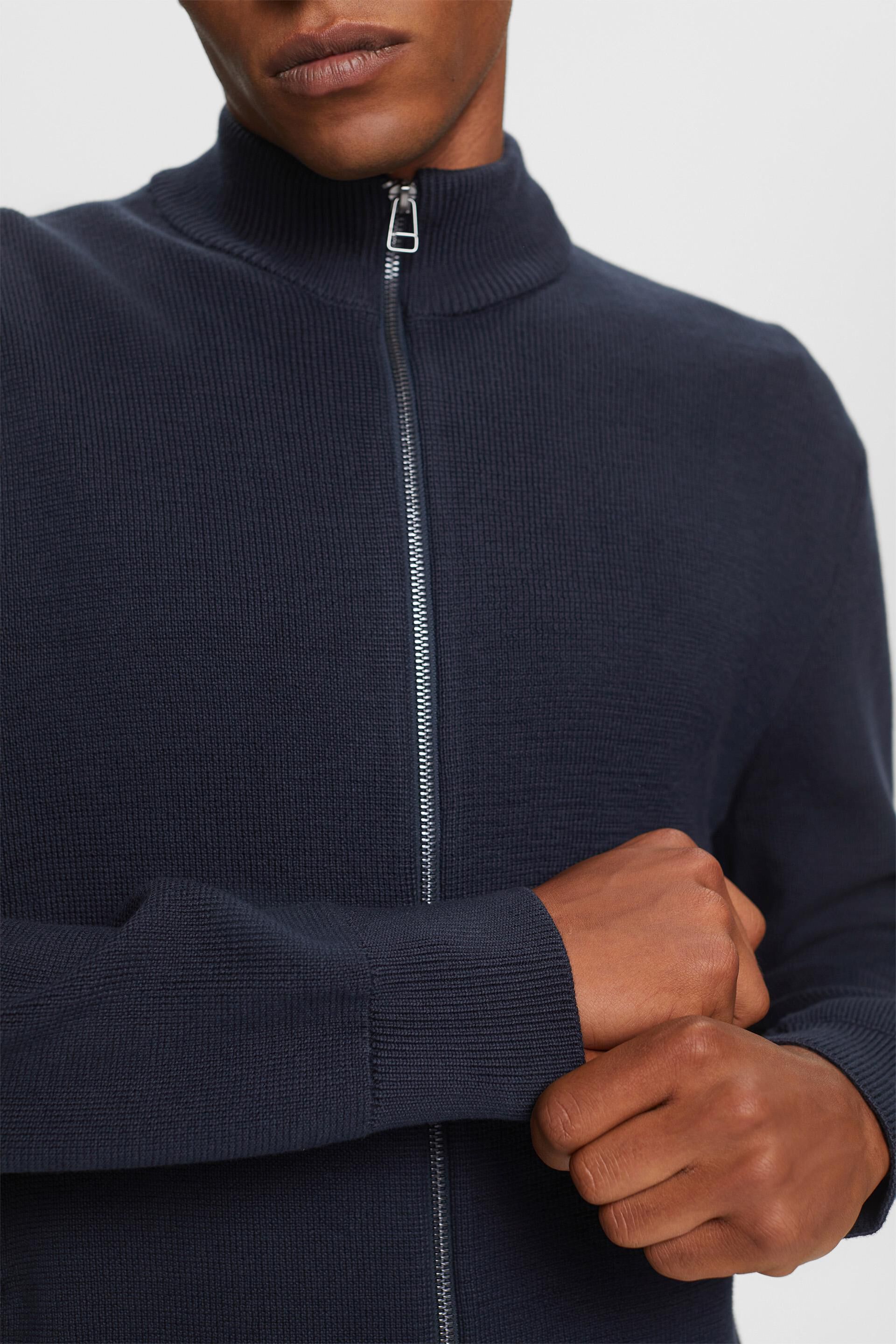 Cardigan zippé, 100% coton