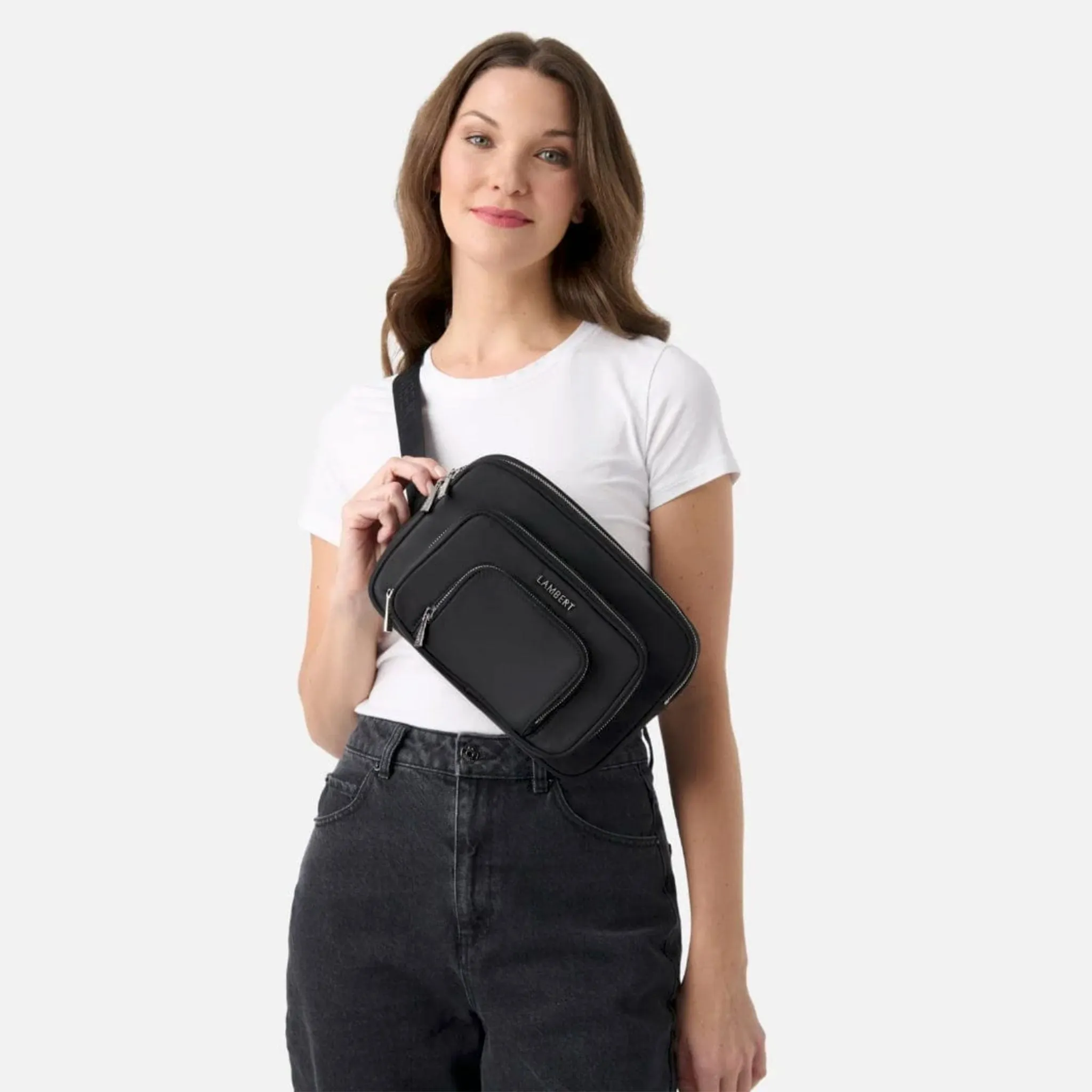 Lambert Petit Sac à Couches + Tapis à Langer Annika - Noir