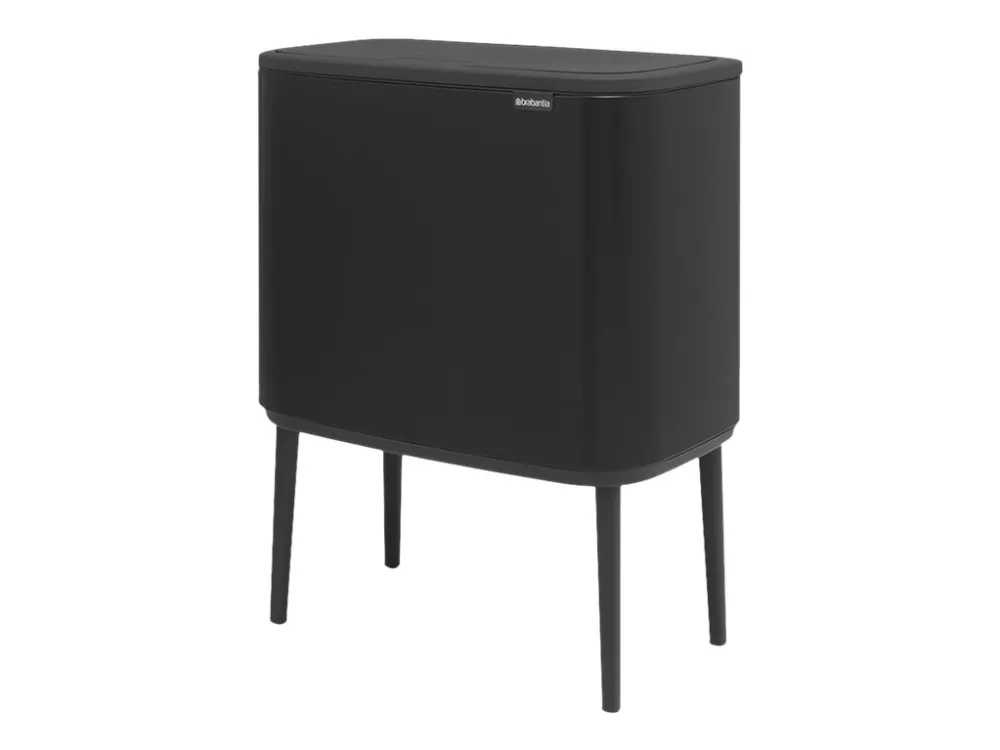 Brabantia Bo Touch Bin - Skraldespand - fliplåg - 34 L - affaldsseparation - mat sort