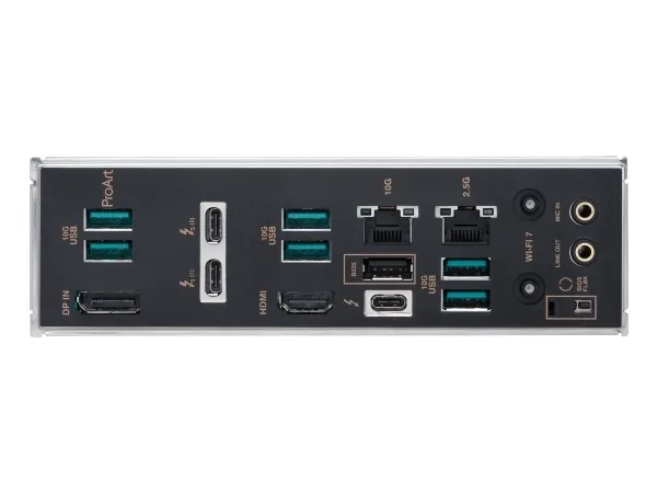 ASUS ProArt Z890-CREATOR WIFI - Bundkort - ATX - LGA1851 sokkel - Z890 Chipset - USB4, USB 3.2 Gen 2, USB-C 3.2 Gen 2x2, USB 3.2 Gen 1 - 10 Gigabit LAN, 2.5 Gigabit LAN, Bluetooth, Wi-Fi 7 - onboard grafik (CPU påkrævet) - HD Audio (8-kanaler)