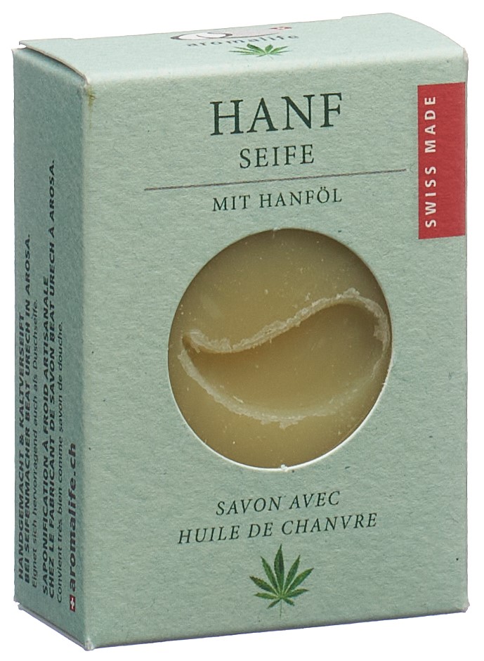 Aromalife Hanf Seife fest Karton 90 g