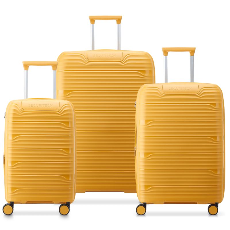 Lot de 3 valises rigides extensibles Dune 55, 66 et 76 cm Jaune