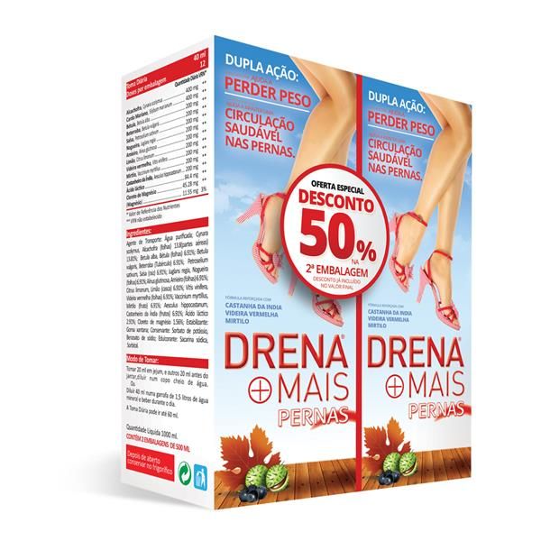 Pack Duplo Drena   Pernas (50% Desconto Na 2ª Emb.)
