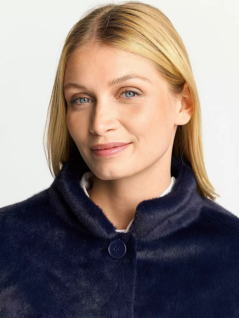 RICH & ROYAL Jacke in Felloptik blau