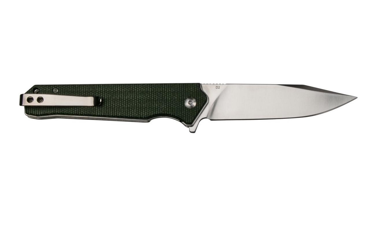 QSP Knife Mamba V2 QS111-I1 Satin, Green Micarta zakmes