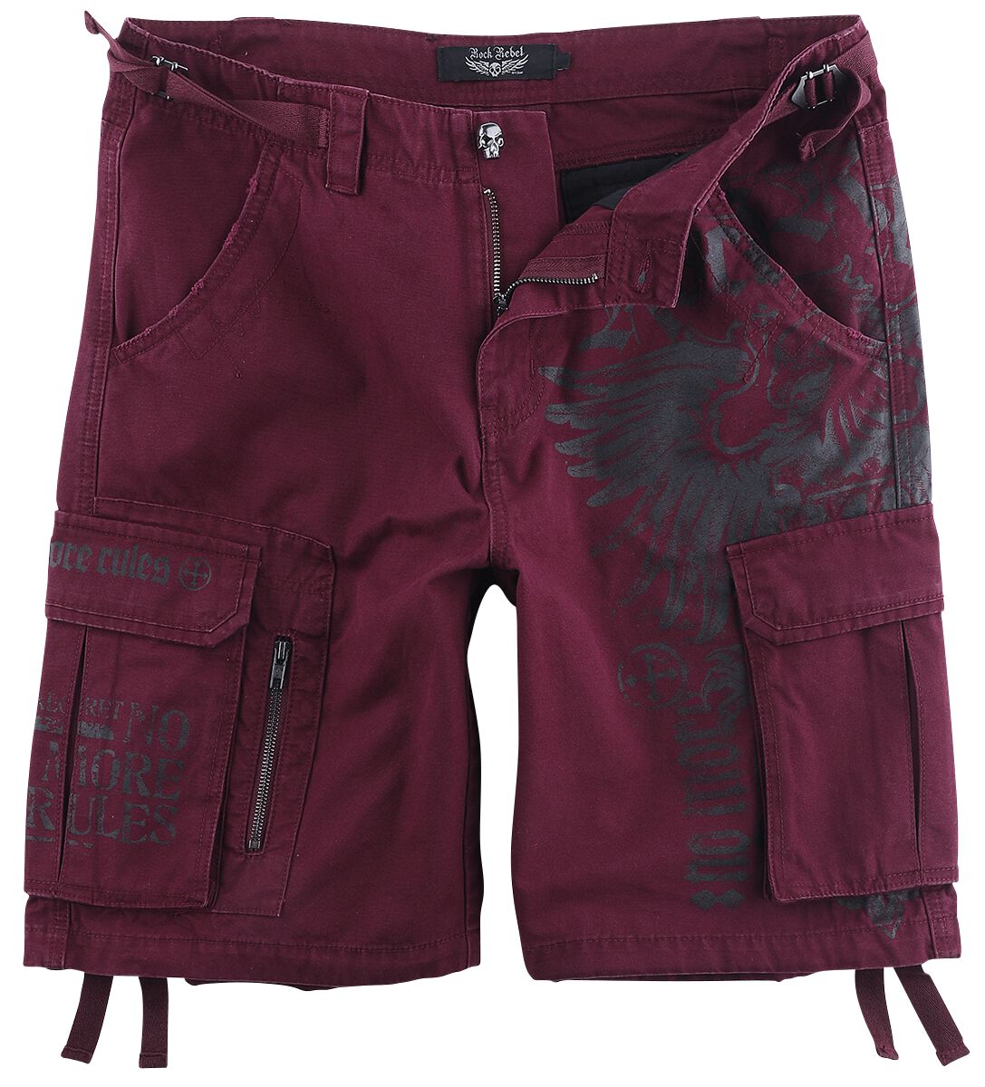 Short Rouge Foncé Imprimé | Rock Rebel by EMP Short
