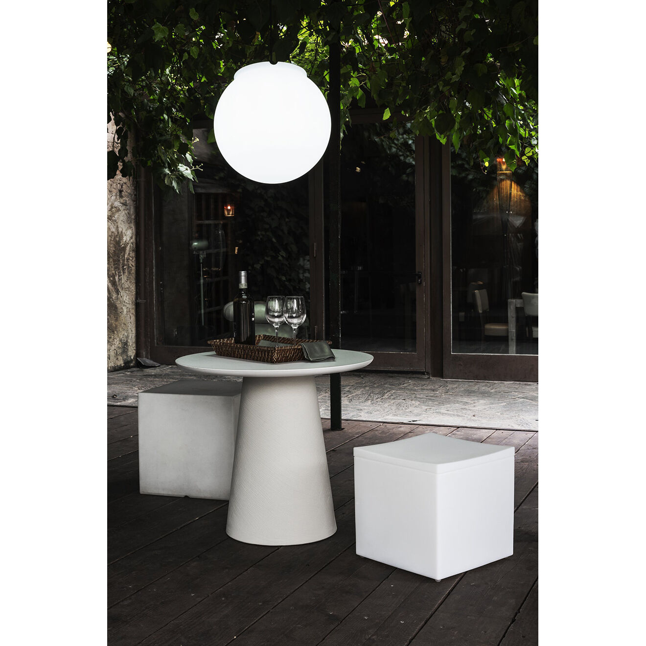 Serralunga Pouf salon design par serralunga blanche - 37x36x37 cm