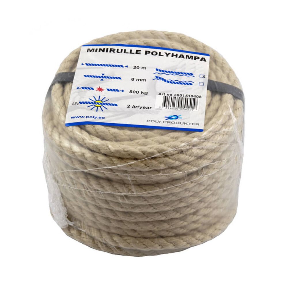 MINIRULL POLY-PRODUKTER POLYHAMP Ø8MMX20M BRUN