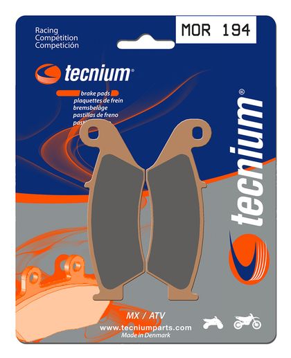Plaquettes de freins Tecnium Racing MX/Quad métal fritté - MOR194