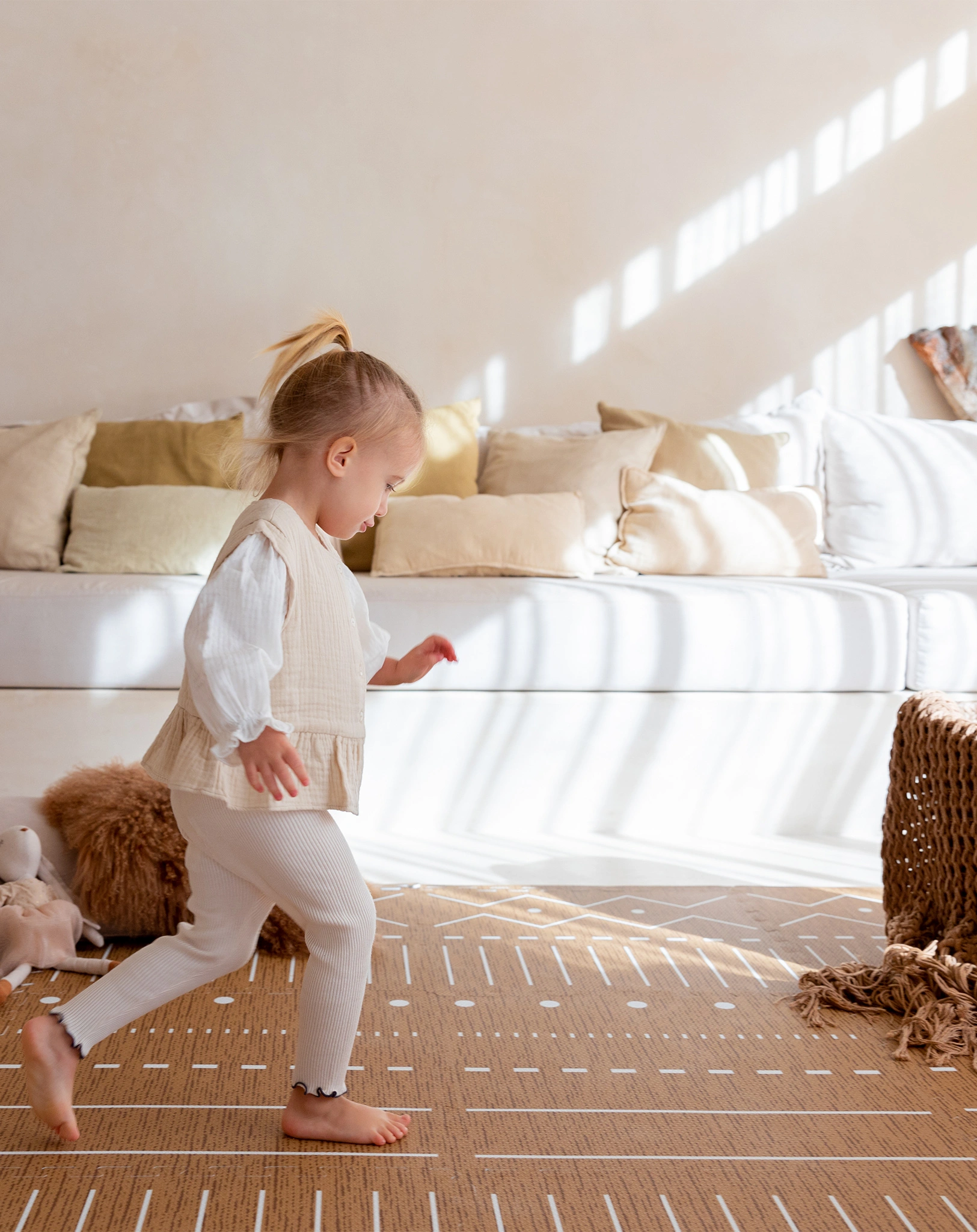 Puzzle-Spielmatte BERBER (120x180cm) in camel