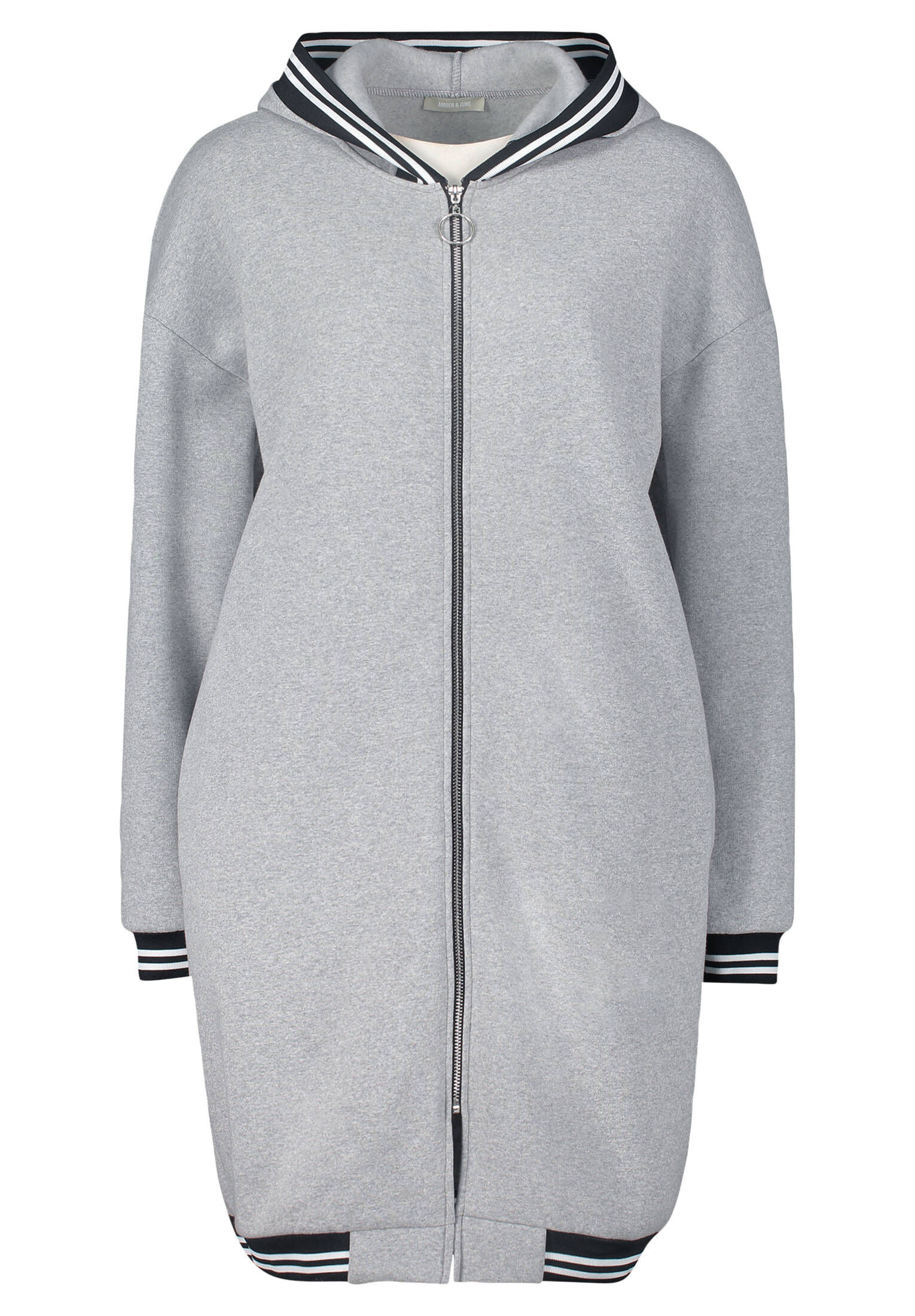 Amber & June| Damen Sweatmantel mit Kapuze Relaxed Fit