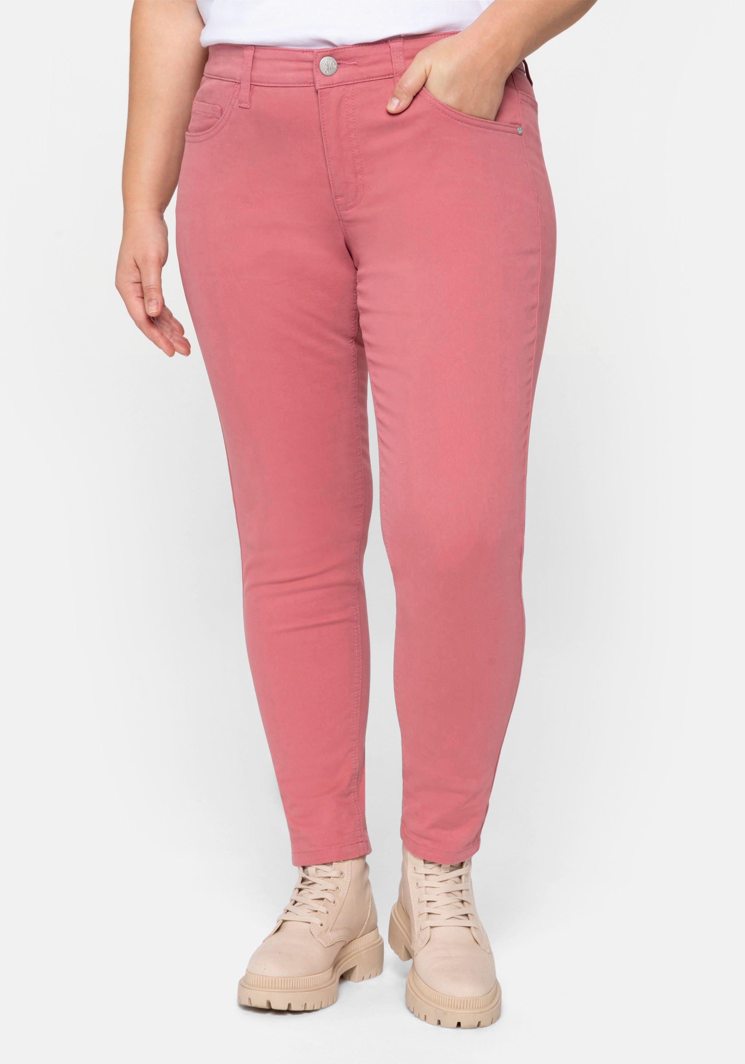 Schmale Twill-Hose in samtig-weicher Qualität