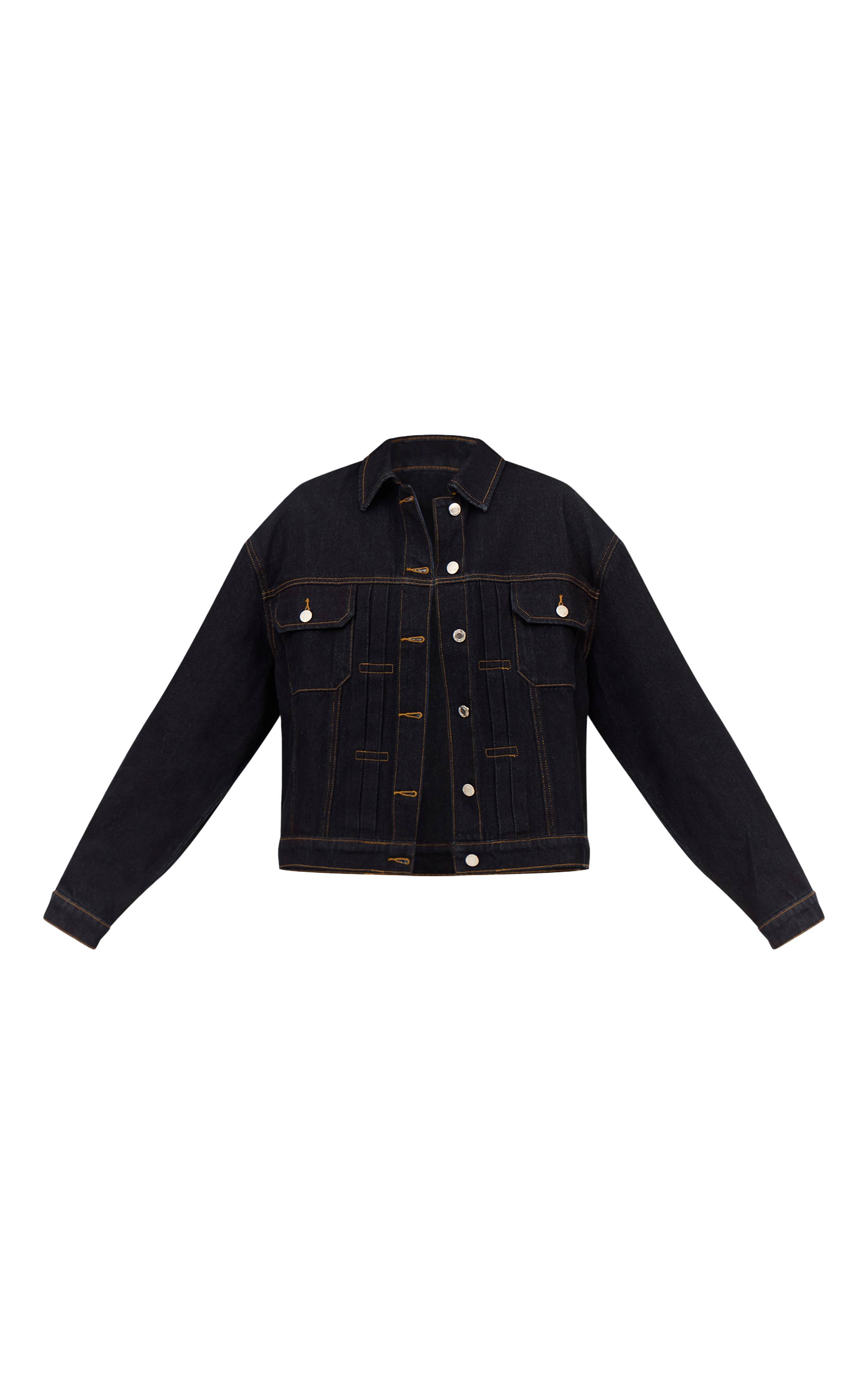 Raw Indigo Wash Veste En Jean Oversize À Détails Plissés