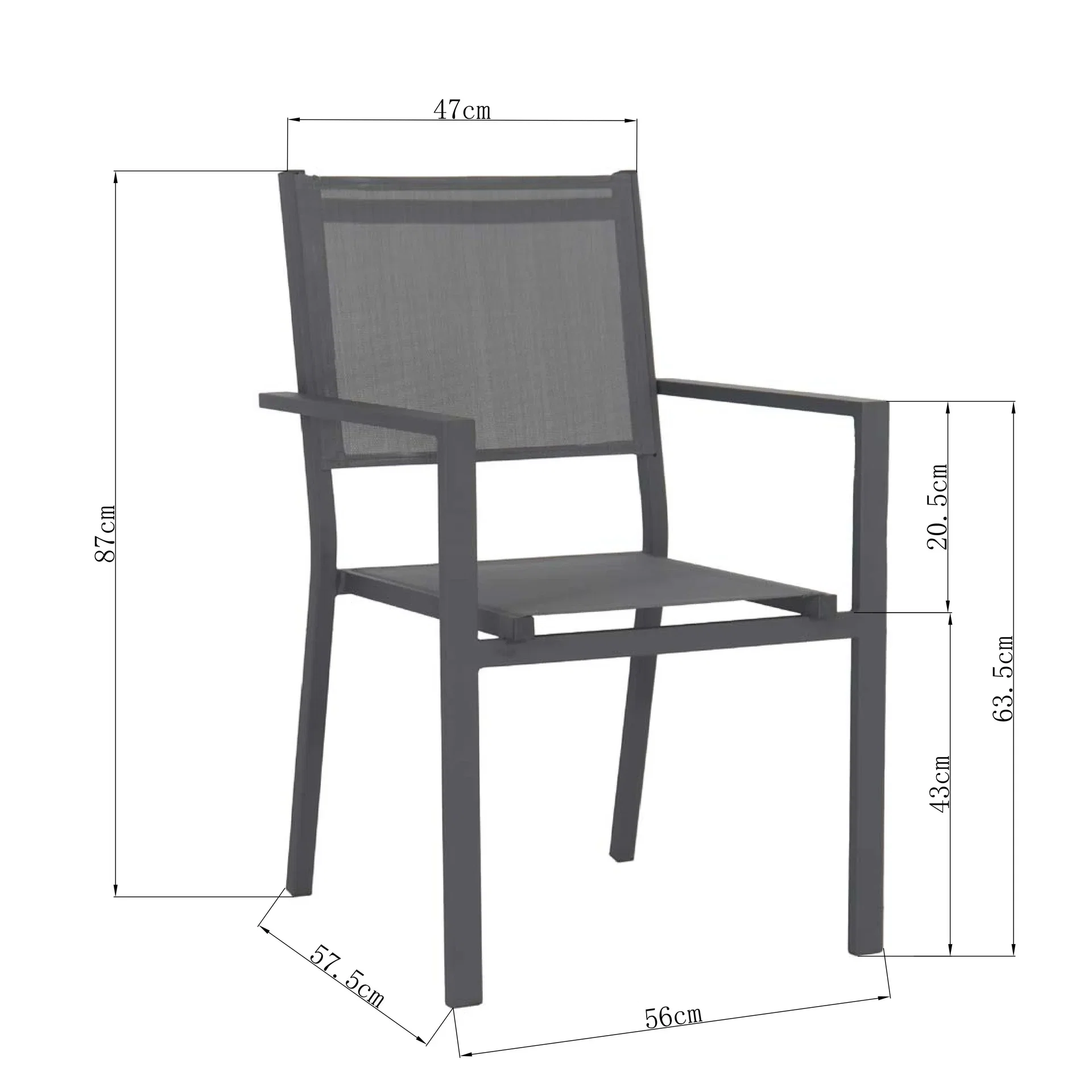 Skanden Spisestol Oslo Høyde 87 cm