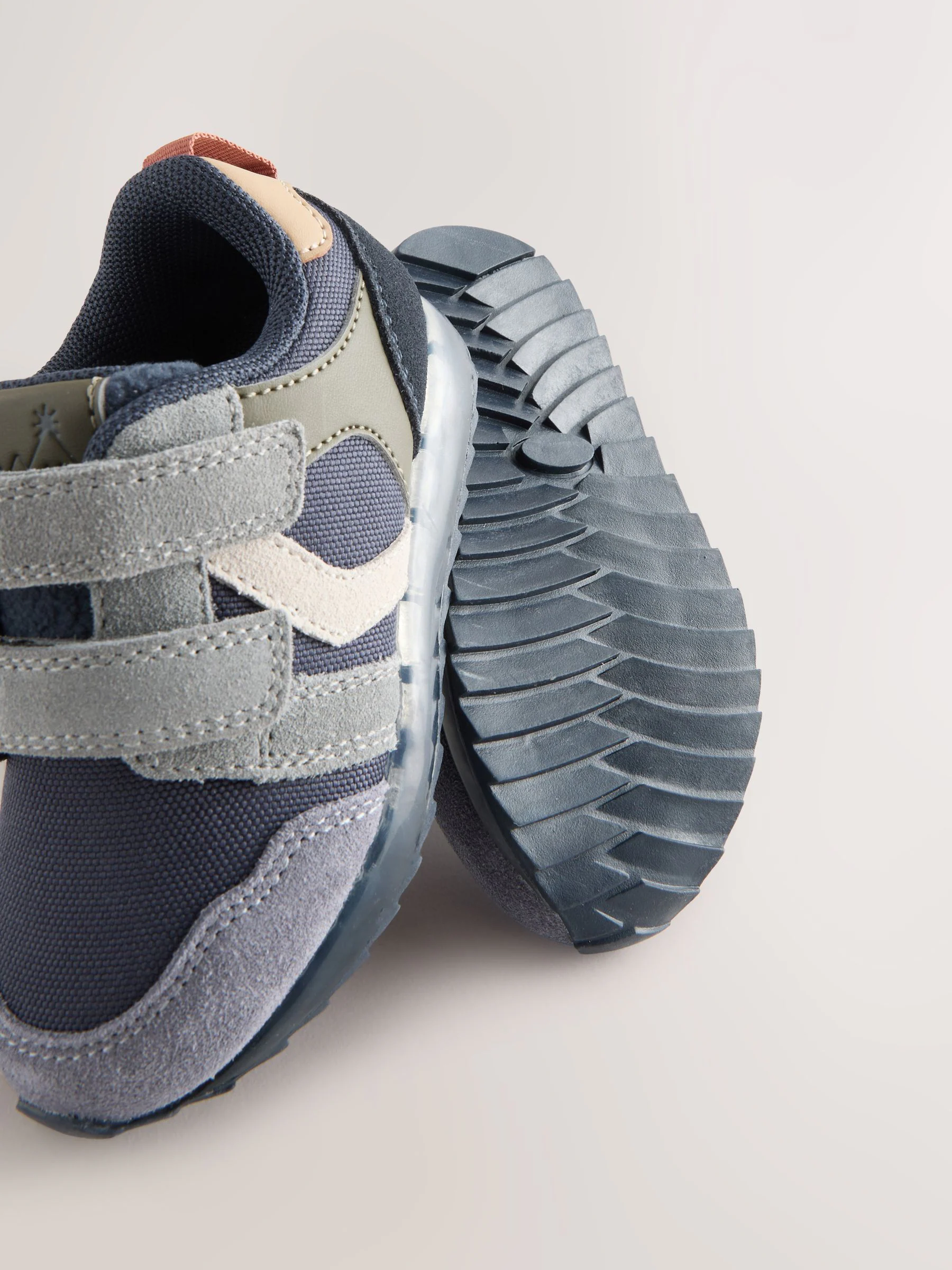 Donkerblauw - Touch Fastening Light Up Trainers