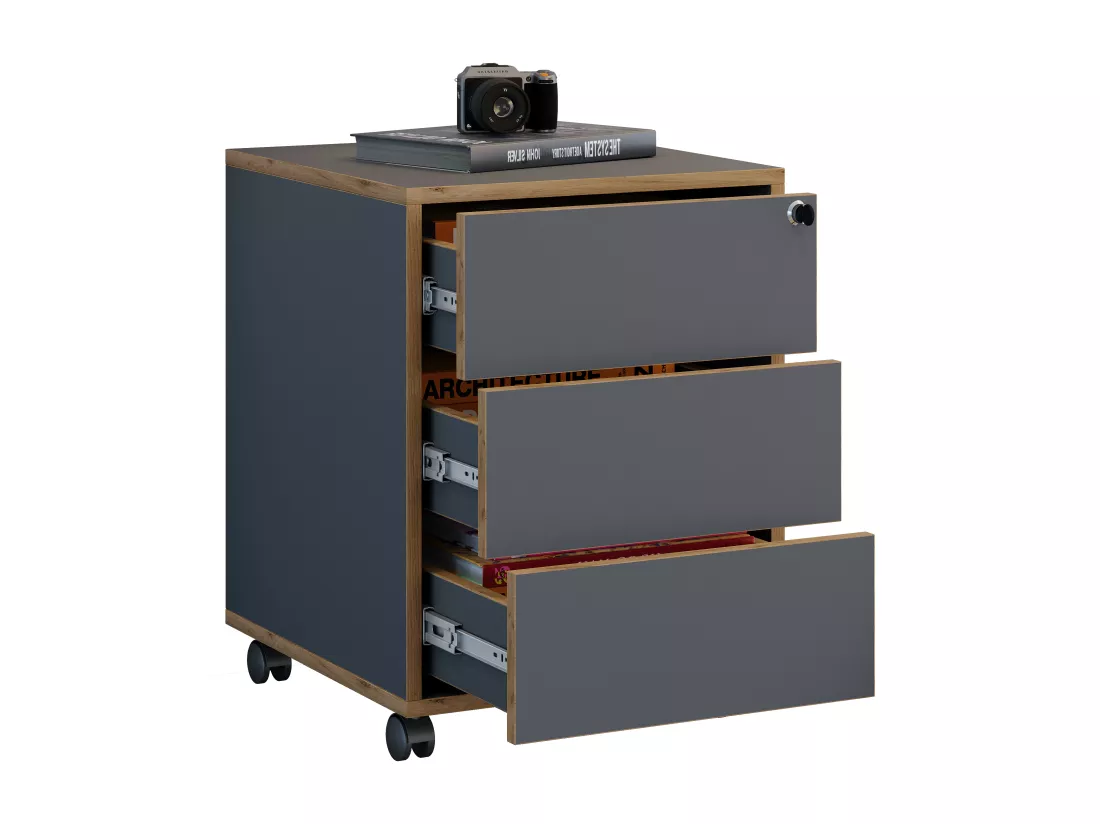Caisson roulant de bureau Salia 3 tiroirs