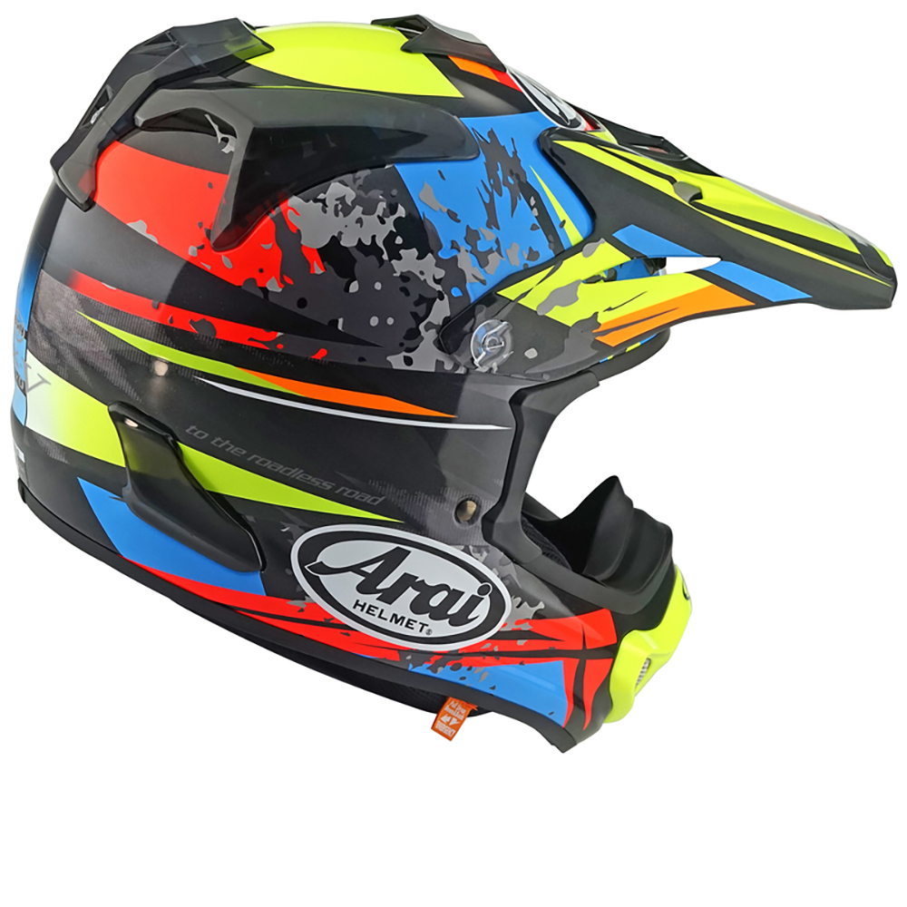 Arai - Casque MX-V Evo Track Noir / Bleu / Rouge / Jaune