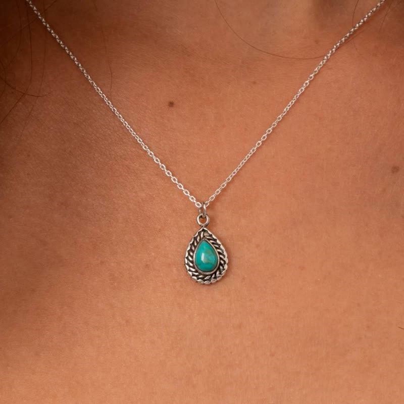 Collier argent massif et pierre naturelle