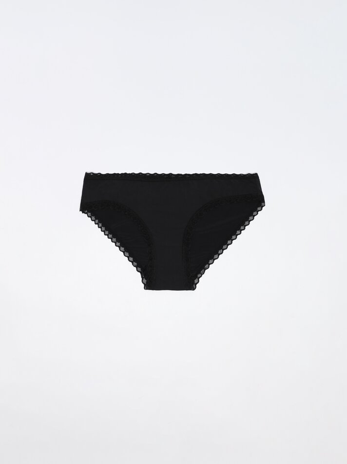 Conjunto de 3 calcinhas clássicas de renda - Pretas
