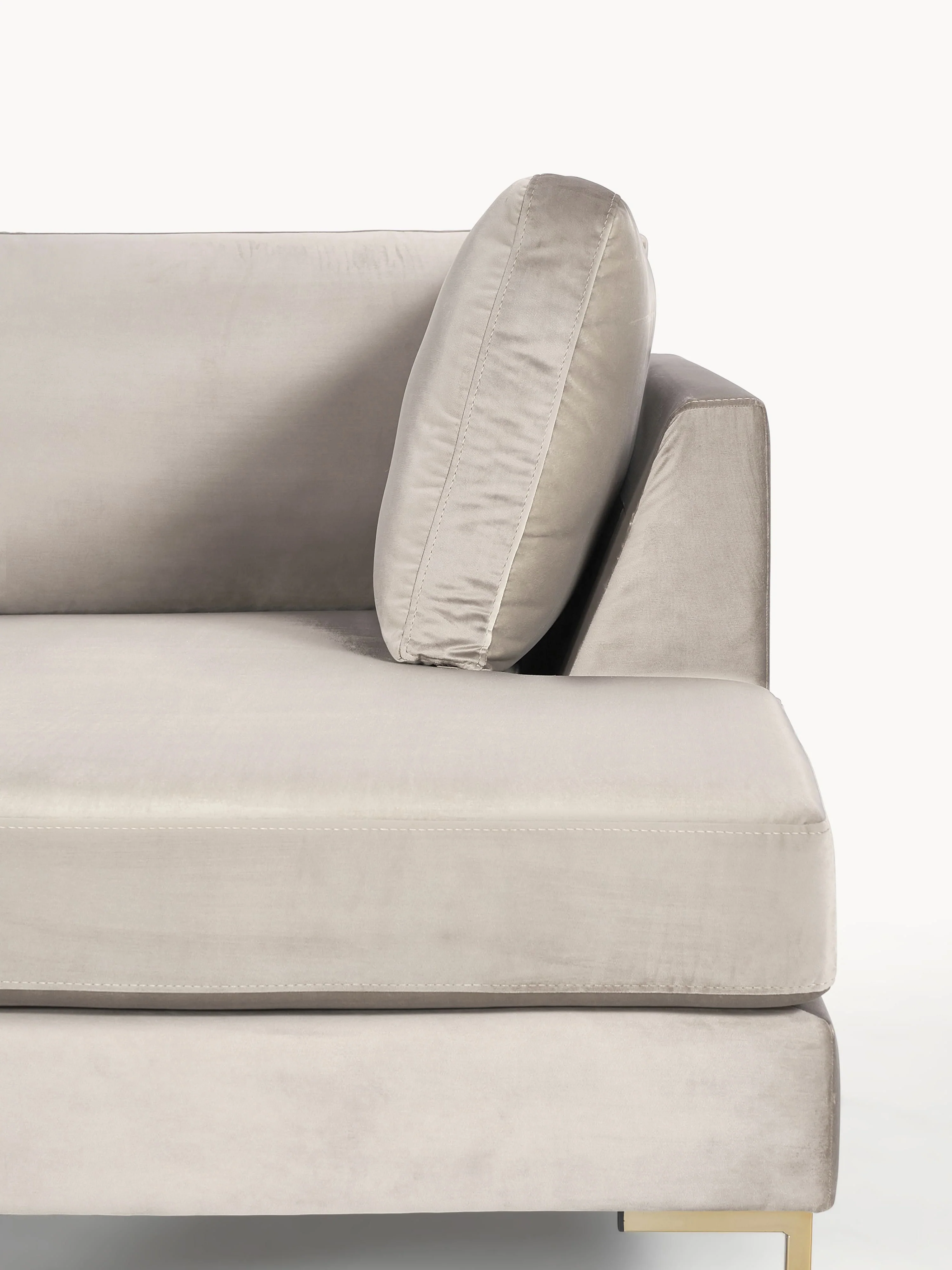 Fluwelen slaapbank Luna (3-zits) met matras
