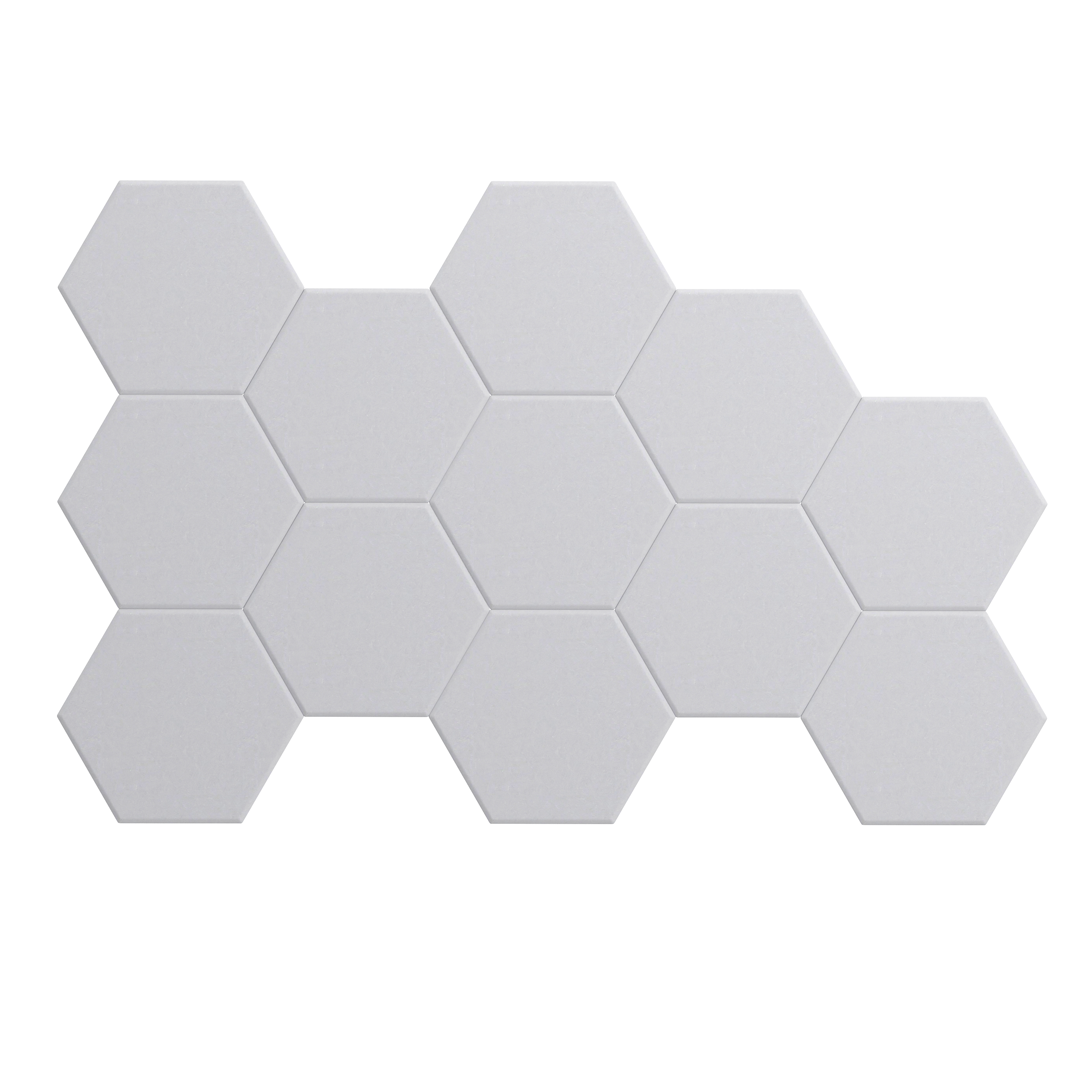 Akustikplatte sechseckig 12er Set 36 x 30 cm weiss