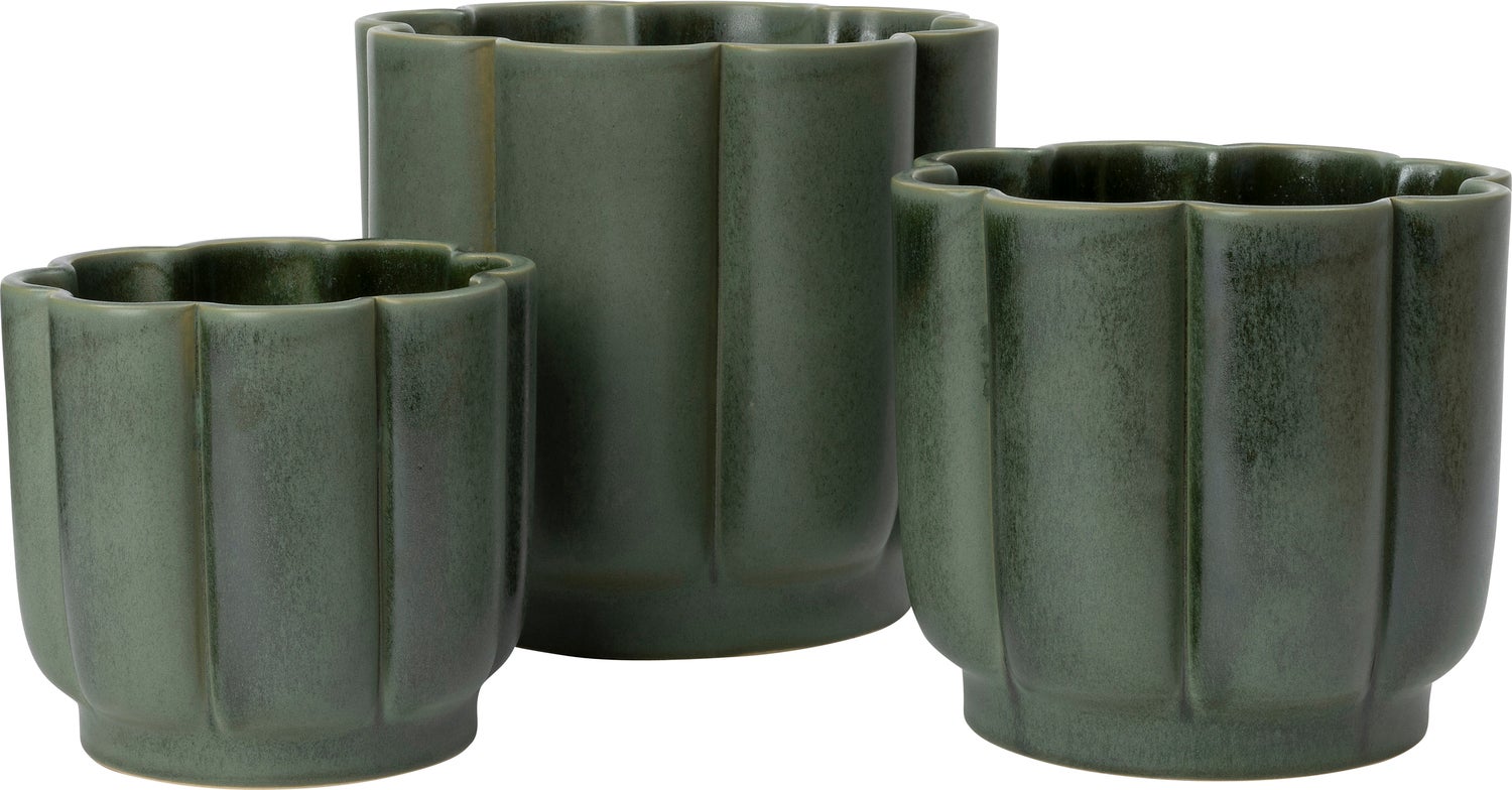 Intratuin bloempot Sterre groen D 16 H 14 cm
