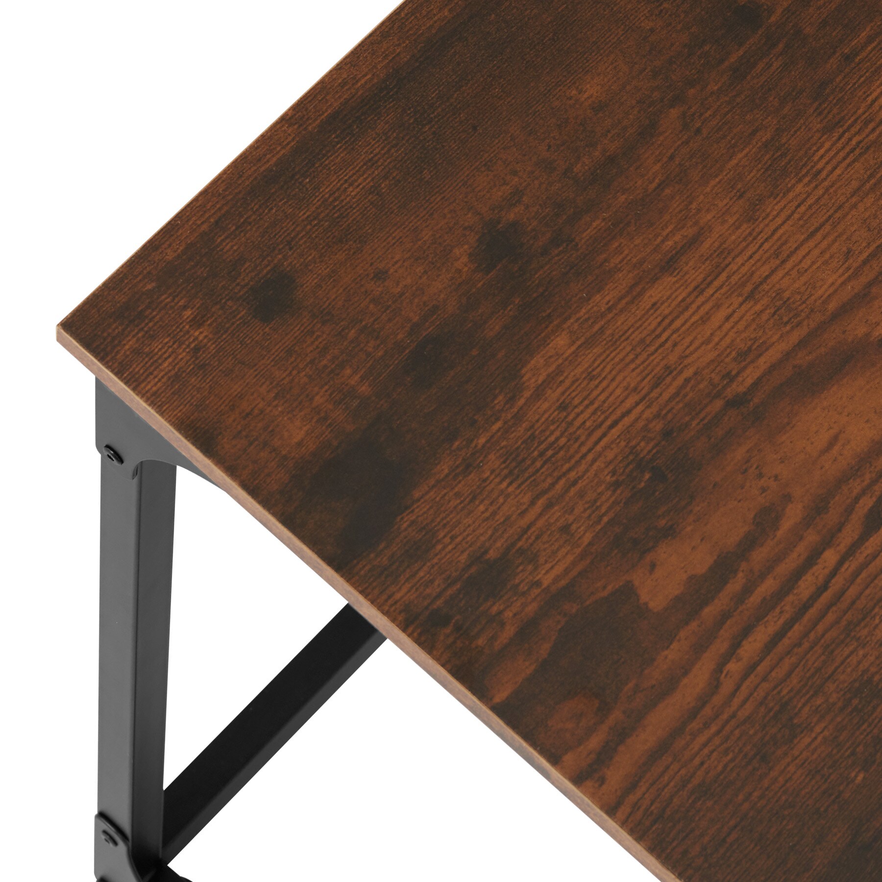 tectake® Beistelltisch, Industrial Style, in praktischer C-Form mit neigbarer Platte, 55 x 35 x 66,5 cm