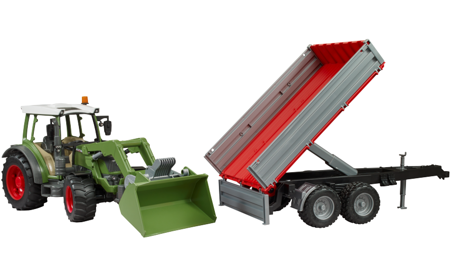 Bruder - Fendt Vario 211 med frontlæsser & tipvogn (02182)