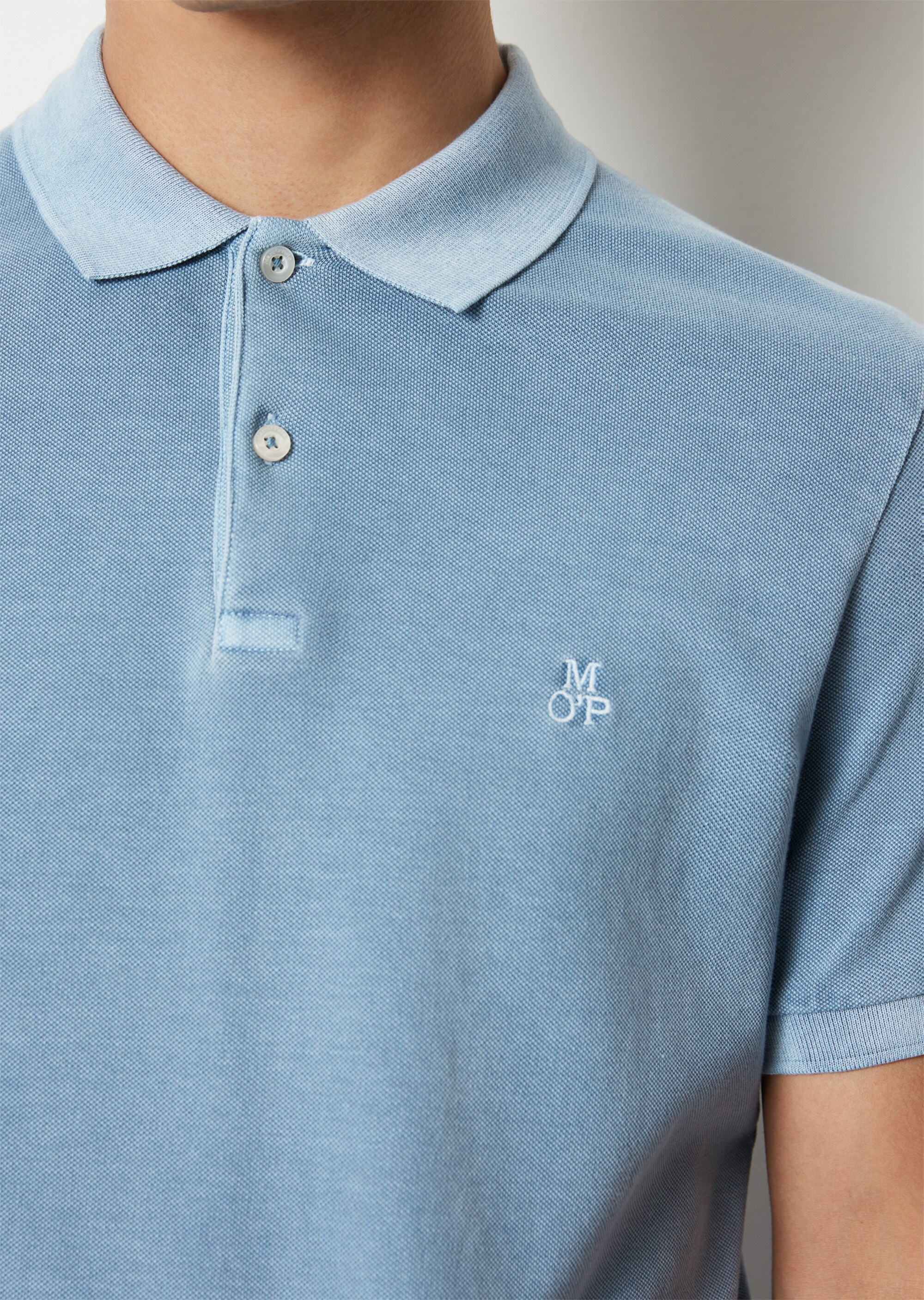 Kurzarm-Poloshirt Piqué shaped aus Organic Cotton-Stretch