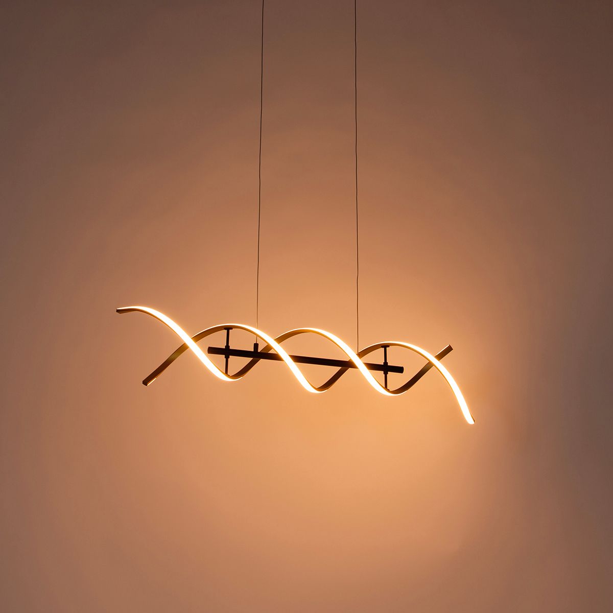 Hanglamp goud incl. LED 3-staps dimbaar in kelvin - Henk