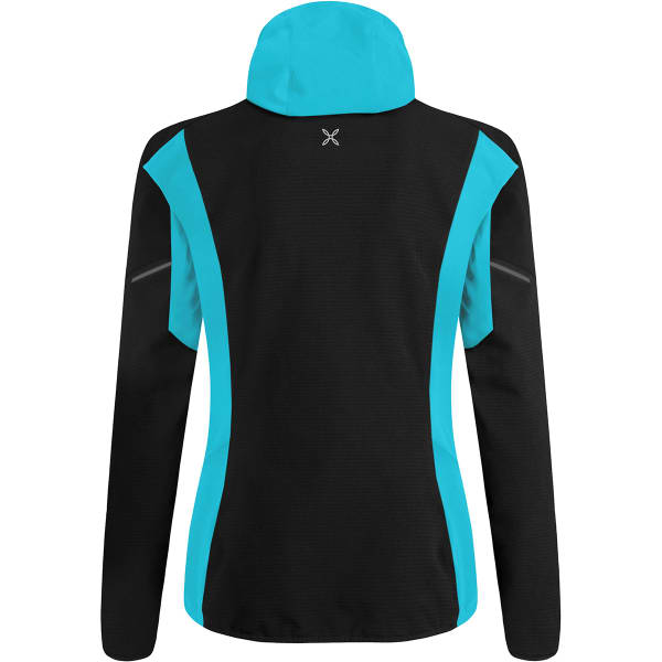 Veste softshell MONTURA PREMIUM WIND HOODY JACKET W BLACK/TURQUOISE
