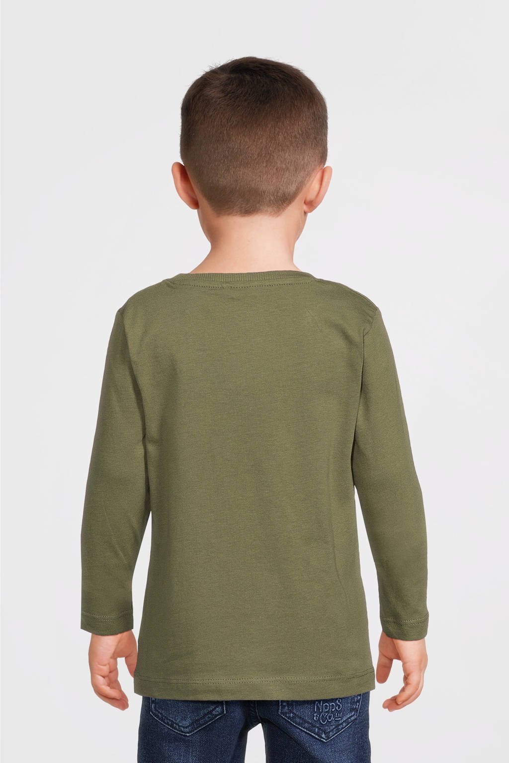 NAME IT longsleeve NMMORINDO met printopdruk donkergroen