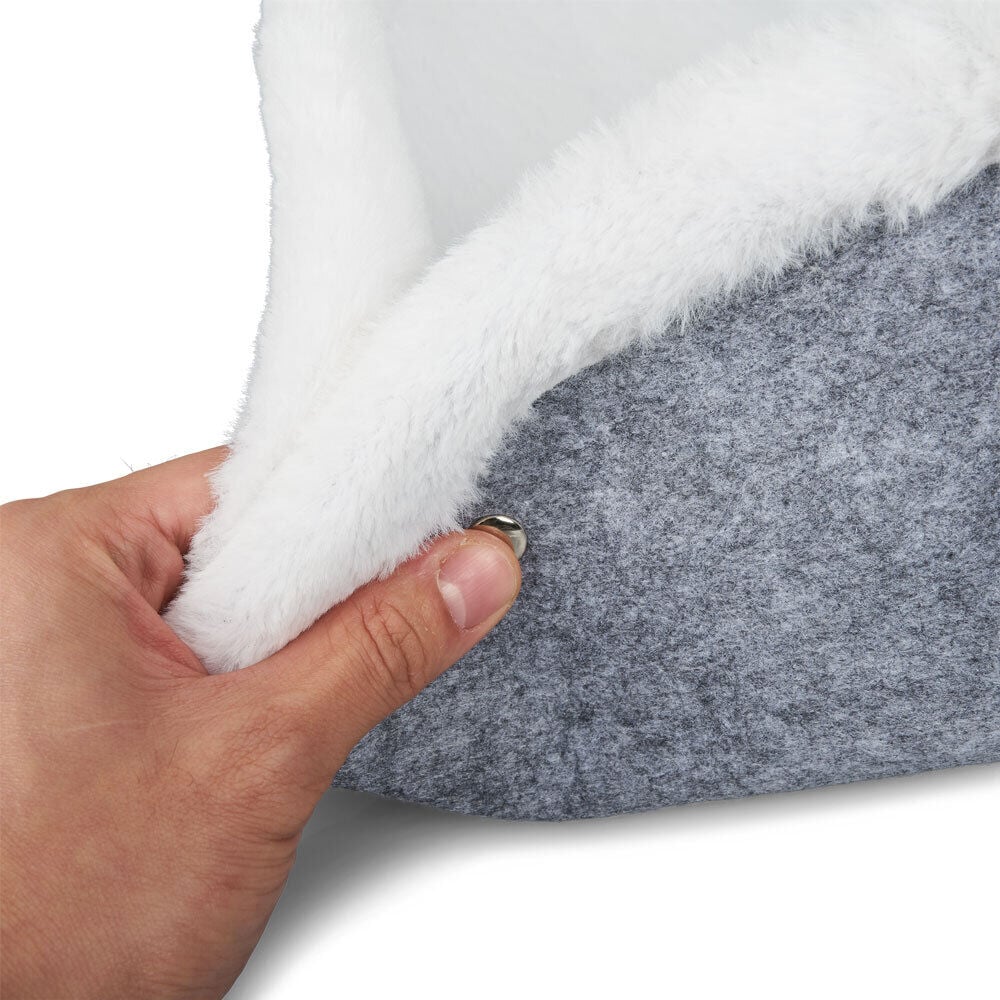 Panière modulable pour chat polyester gris et blanc 68x68cm