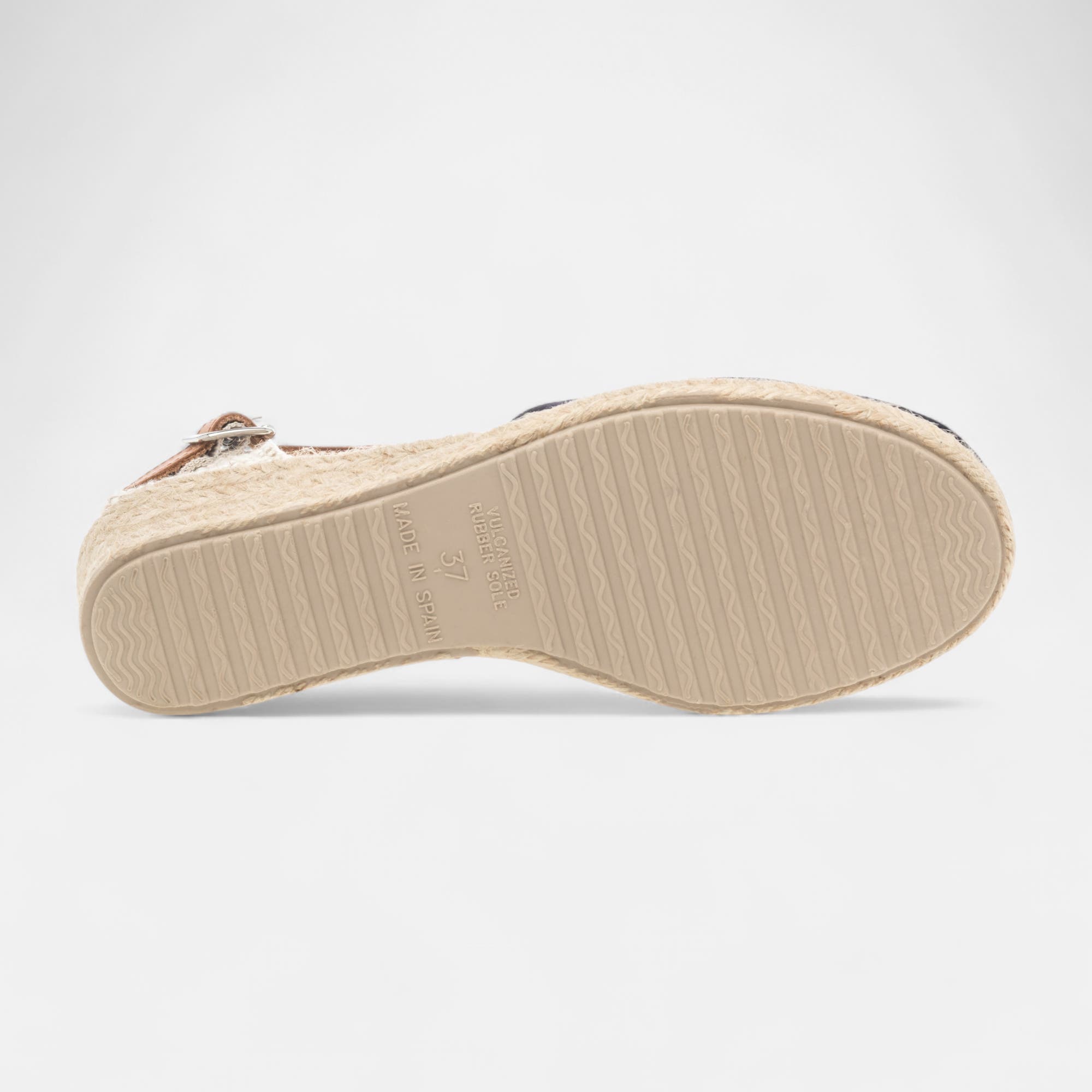 Espadrilles Femme en cuir bleu marine